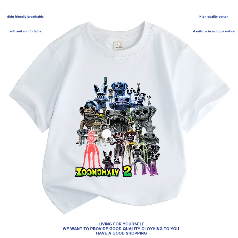 

Spring and Summer Game Zoonomaly 2 Kids T-Shirt Boy's and Girls 100% Cotton Soft and Breathable for Multiple Colors Available