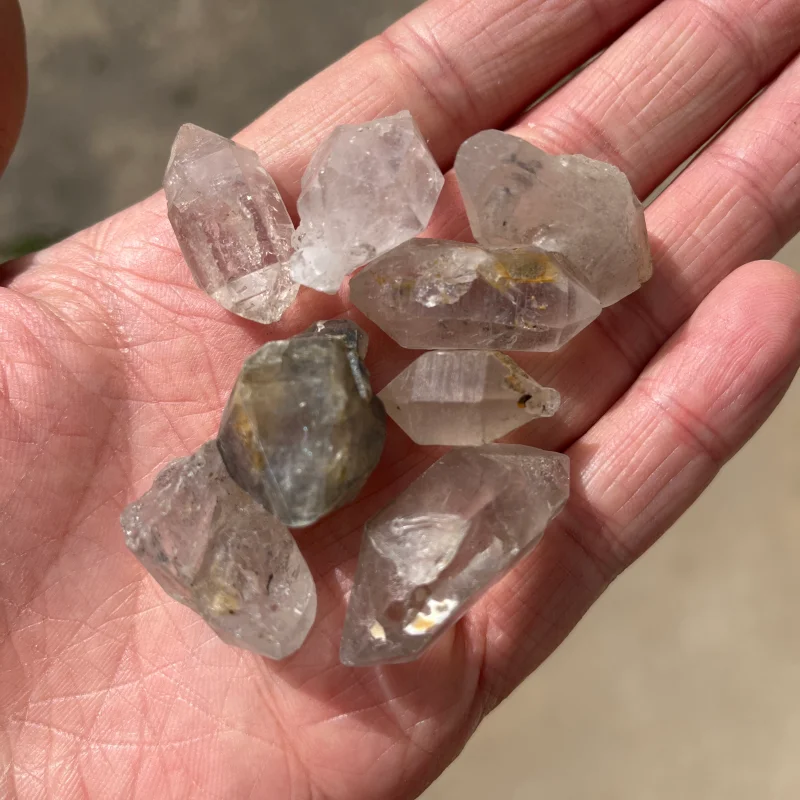 10 pcs Natural Herkimer Diamond Raw Stone Mineral Specimen Crystal Gemstone Collection view 5