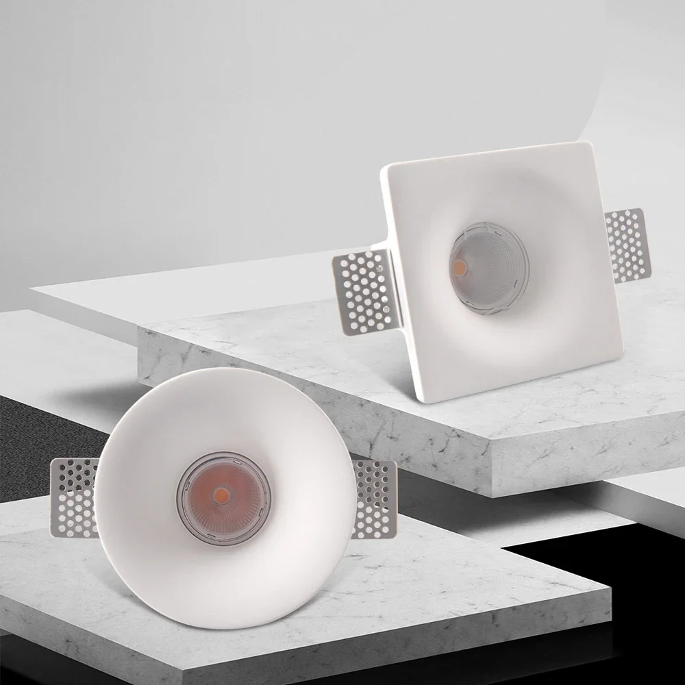 Verzonken Gips Downlight Plafondlamp Led Anti-Glare Ingebedde Randloze Schijnwerper Woonkamer Slaapkamer Gangpad Huisverlichting - afbeelding 2