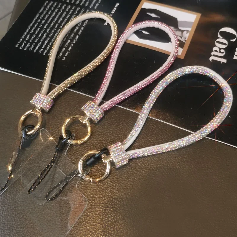 Pour téléphone portable lanière pendentif sangle de téléphone porte-clés sur le téléphone chaîne de poignet luxe strass pendentif chaîne diamant bracelet