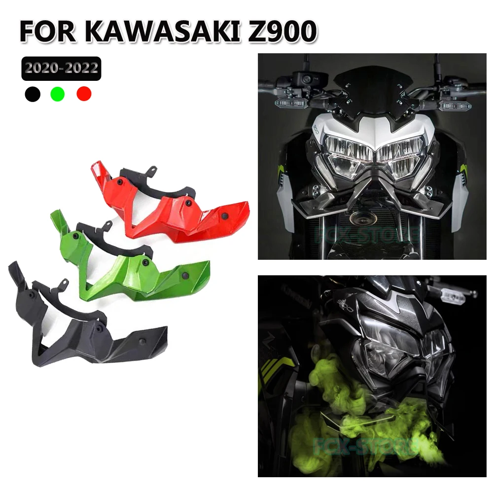 For Kawasaki Z900 z900 2020 2021 2022 Motorcycle Spoilers Hood Front Beak Wing Frame Fender Carbon Fiber Fairing Kit