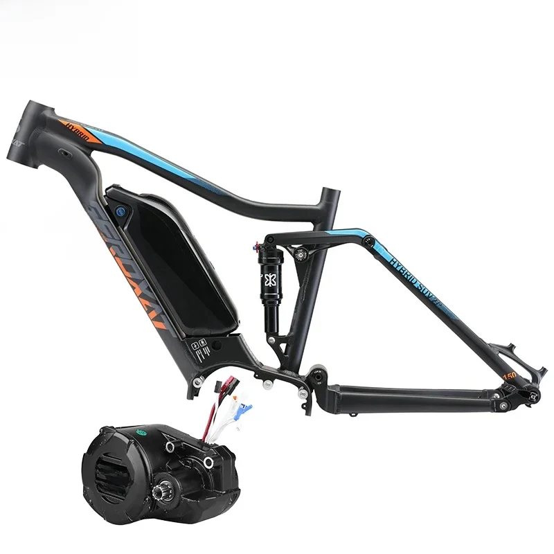 AliExpress heppe SEROXAT Mountain Bike Frame AM Frame 27.5 29er MTB DH Frame Aluminum alloy Hybrid Bike Frame Rear Shock 150mm E-bike Motor 1000W