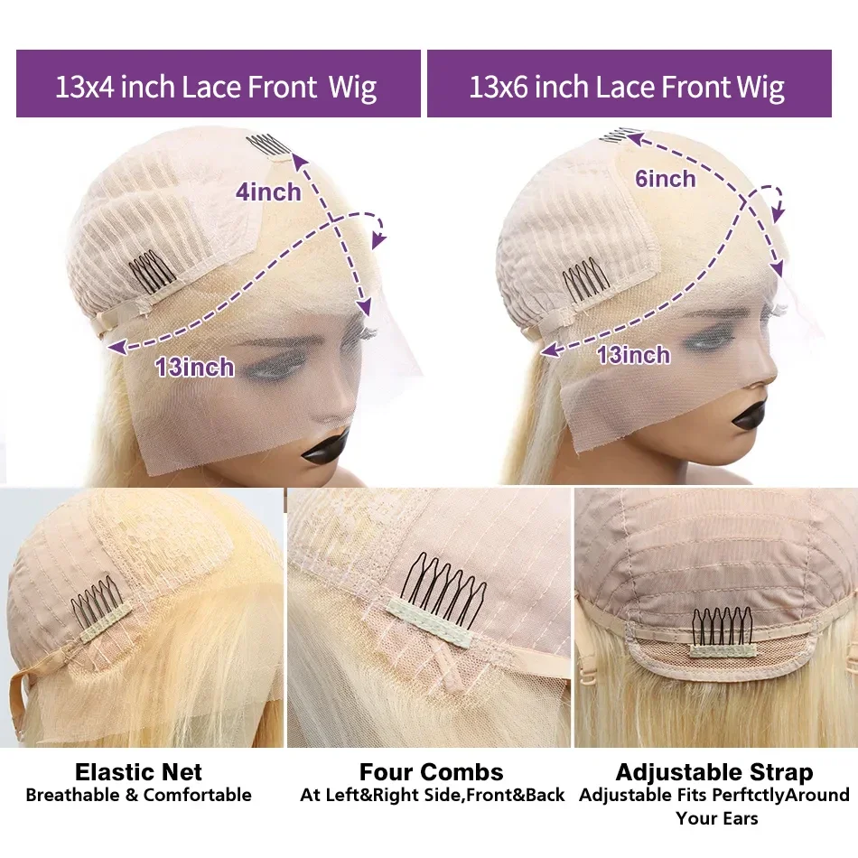 613 Honey Blonde Color 13x6 Lace Frontal Wig Water Curly HD Transparent Brazilian Remy 13x4 Loose Deep Wave Front Human Hair Wig image 6