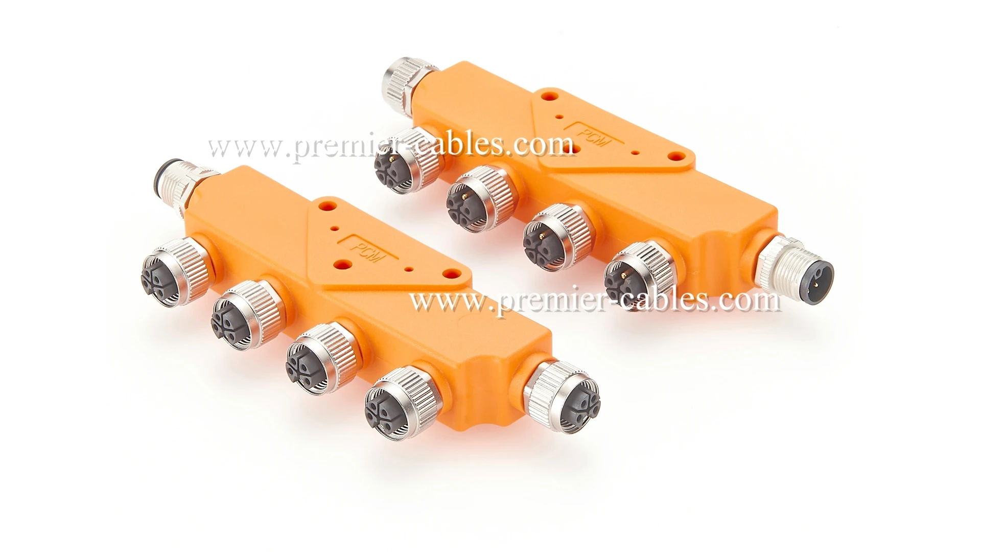 Wasserdichter M12 L-kodierter Sensorstecker, M12 Stromverteiler, 5-adriges 4+PE 5-poliges Adapter-Abzweigkabel – Detail 3