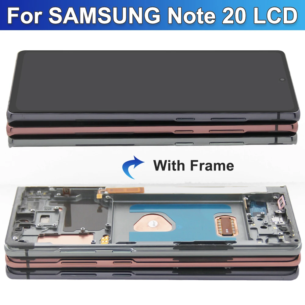 Amoled Note 20 Screen,For Samsung Galaxy Note 20 Display 4G LCD Display N980F N980F/DS +Frame Touch Screen Replacement Digitizer