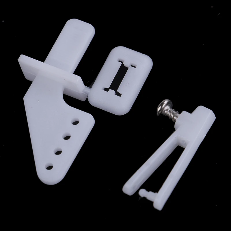 10 sets medium lock on nylon control horn and clevis 21mm set rudder Rudder angle+collet aircraft model adjuster