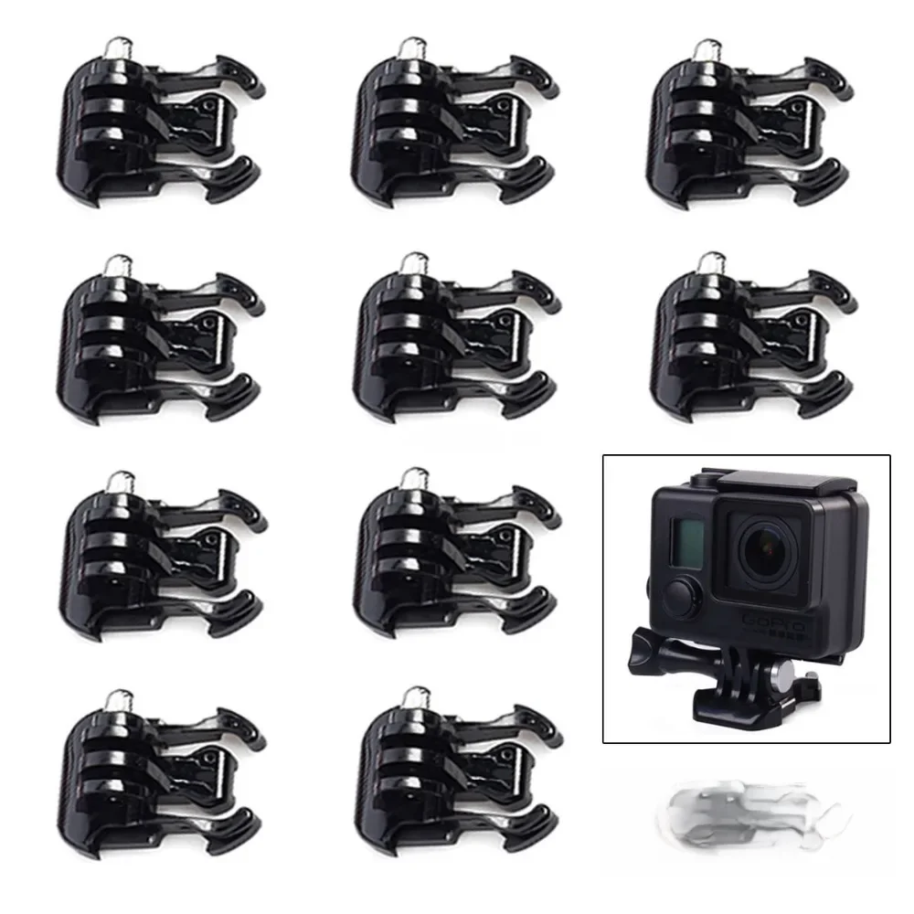 Do Gopro Buckle Clip Mount Base Mounts 10szt do Go pro Hero 13 12 Akcesoria DJI OSMO Action Camera Insta360 Ace-pro 2 — zdjęcie 2