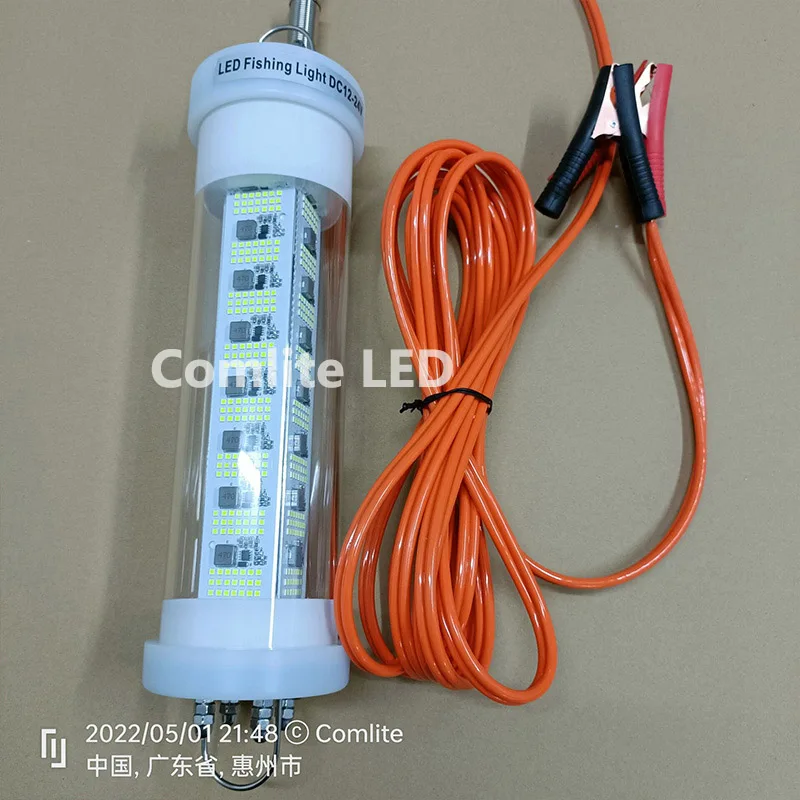 Imagem -04 - Led Luz de Pesca Luzes Pesca Subaquática Lâmpada Localizador Pesca Led Luz para Atrair Camarão Lula Krill Dc1224v 850w