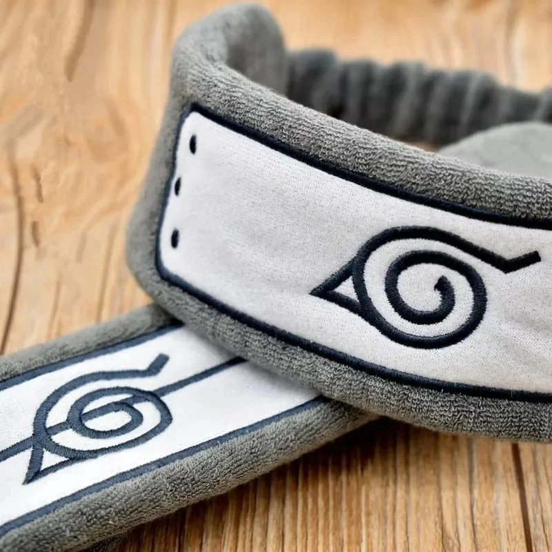 Nouveau Anime Hatake Kakashi Konoha Uchiha Ninja symbole Cosplay bandeau Snood unisexe coton bandeau de cheveux bracelet brassard accessoires