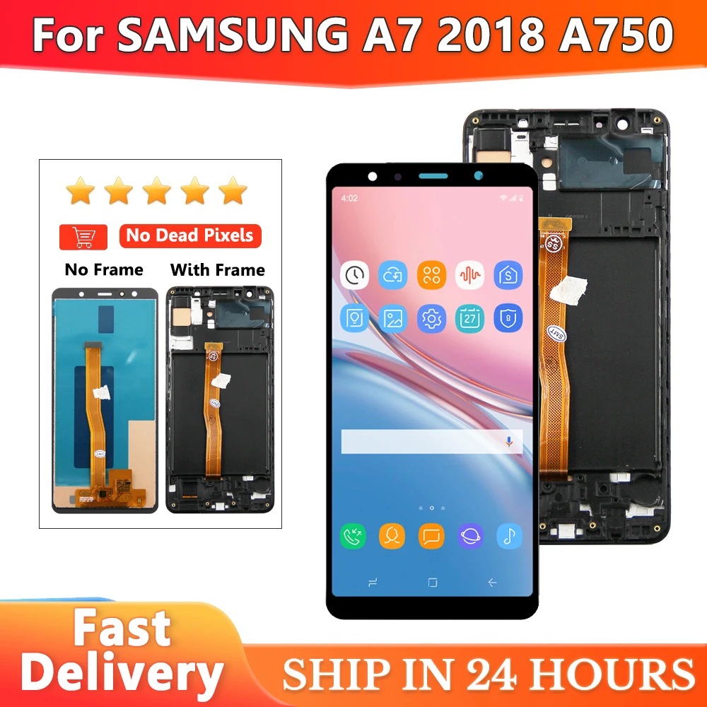 

TFT Quality A750 LCD For Samsung A7 2018 LCD SM-A750F A750F A750 Display Touch Screen With Frame Digitizer Replacement