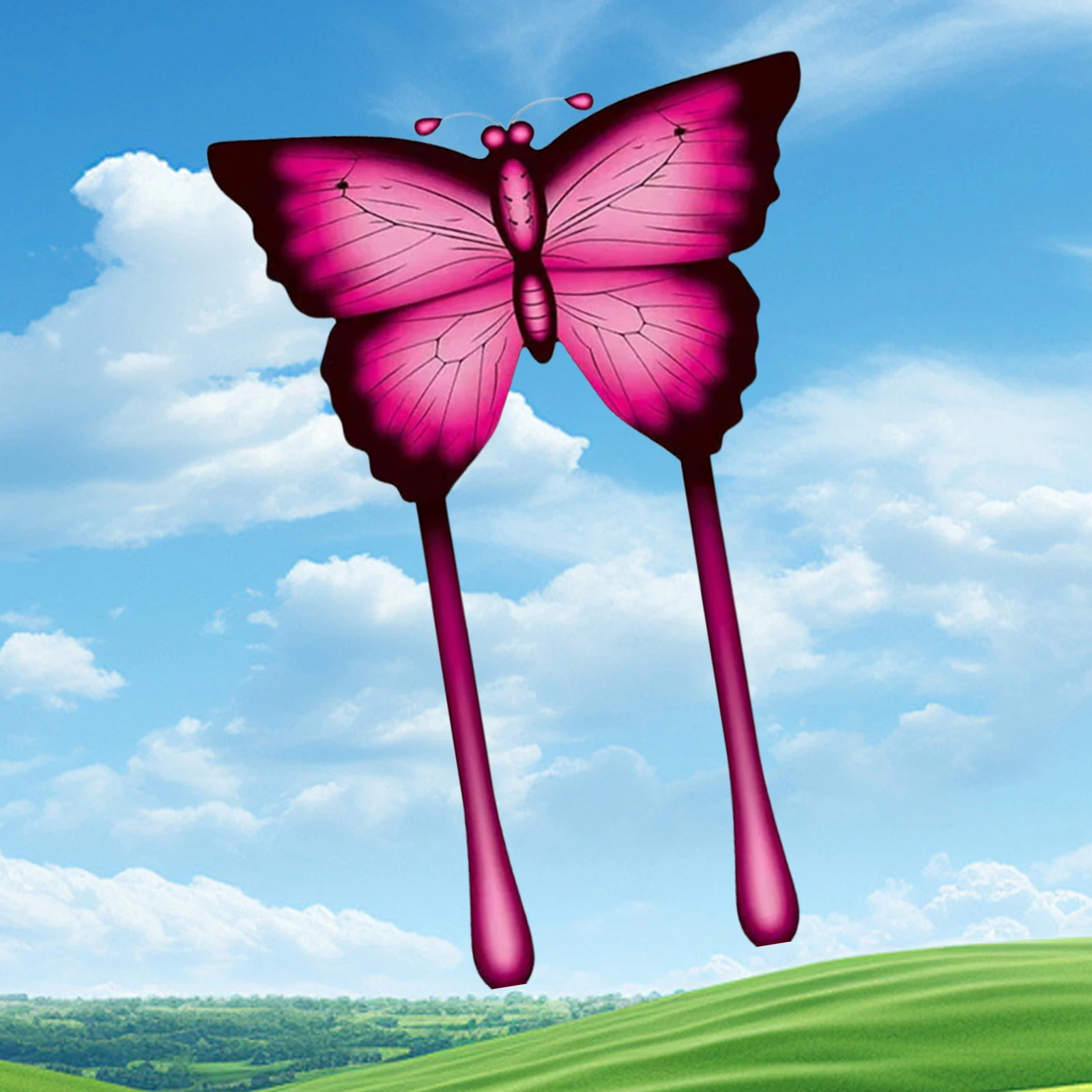 ผีเสื้อ Kite Easy TO Fly แบบพกพาของเล่นกลางแจ้งที่สวยงาม Kites 100M Line Handle รวมสําหรับ Beach Holiday กลางแจ้ง