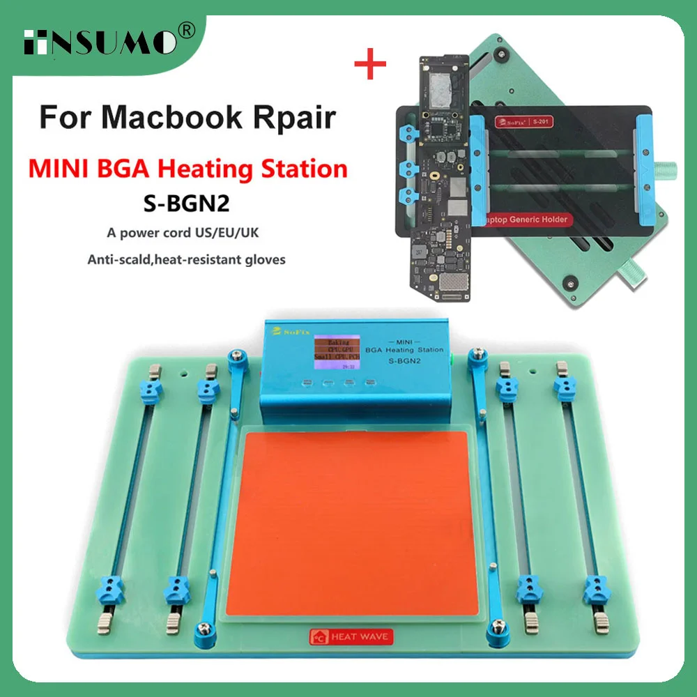 SoFix S-BGN2 Mini Stacja Grzewcza BGA do Laptopów Macbook Pro Płyty Głównej Grzewcza Lutownica T2 Usuwanie Kleju Chipów Narzędzie do Naprawy