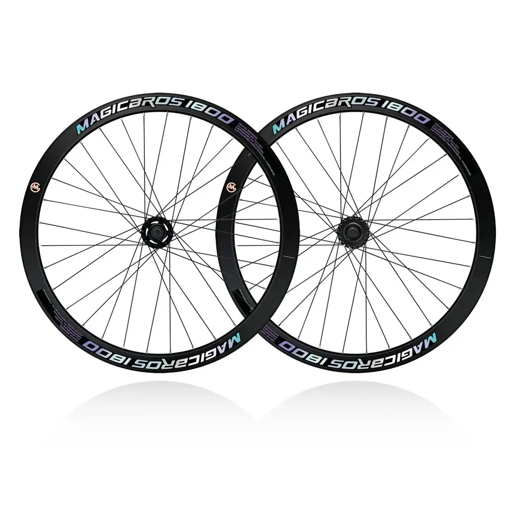 AliExpress NONE MAGICBROS 40MM 60MM Reflective Fixed Gear Bike Wheelset Aluminum Alloy Single Speed Black Fixie Bicycle Wheel Set