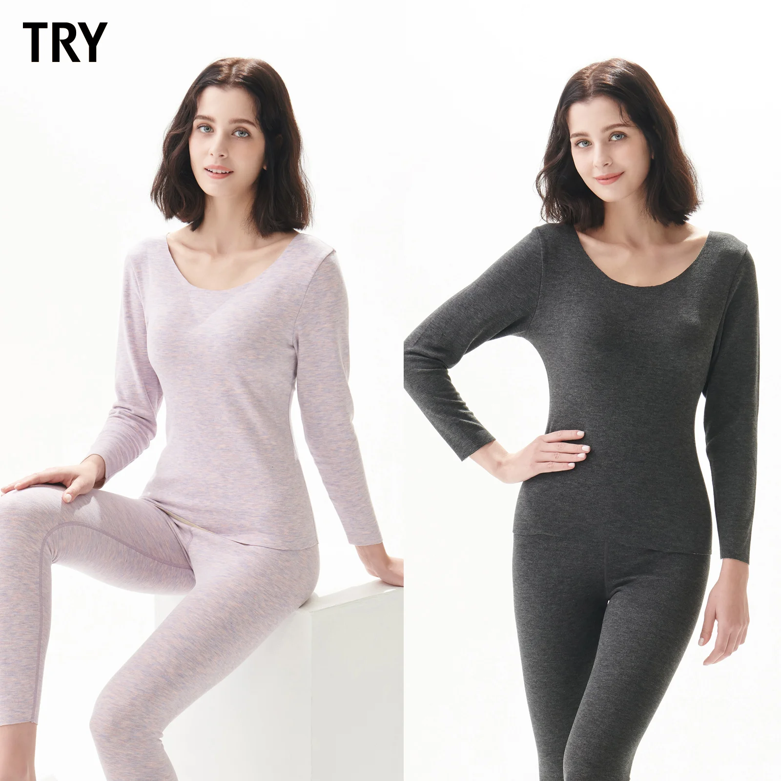 [Tri] Women's free-cut inner clothing top and lower 2 sets _ W1