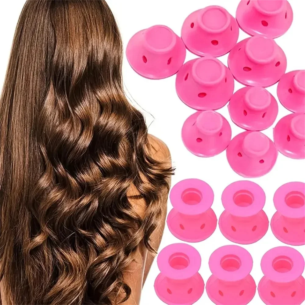 10/20 Stuks Paddestoel Haarkrulspelden Zachte Zachte Haarverzorging Rollers Antislip Siliconen Golfvormen Voor Gemakkelijk Diy styling Curling Gereedschap - afbeelding 2