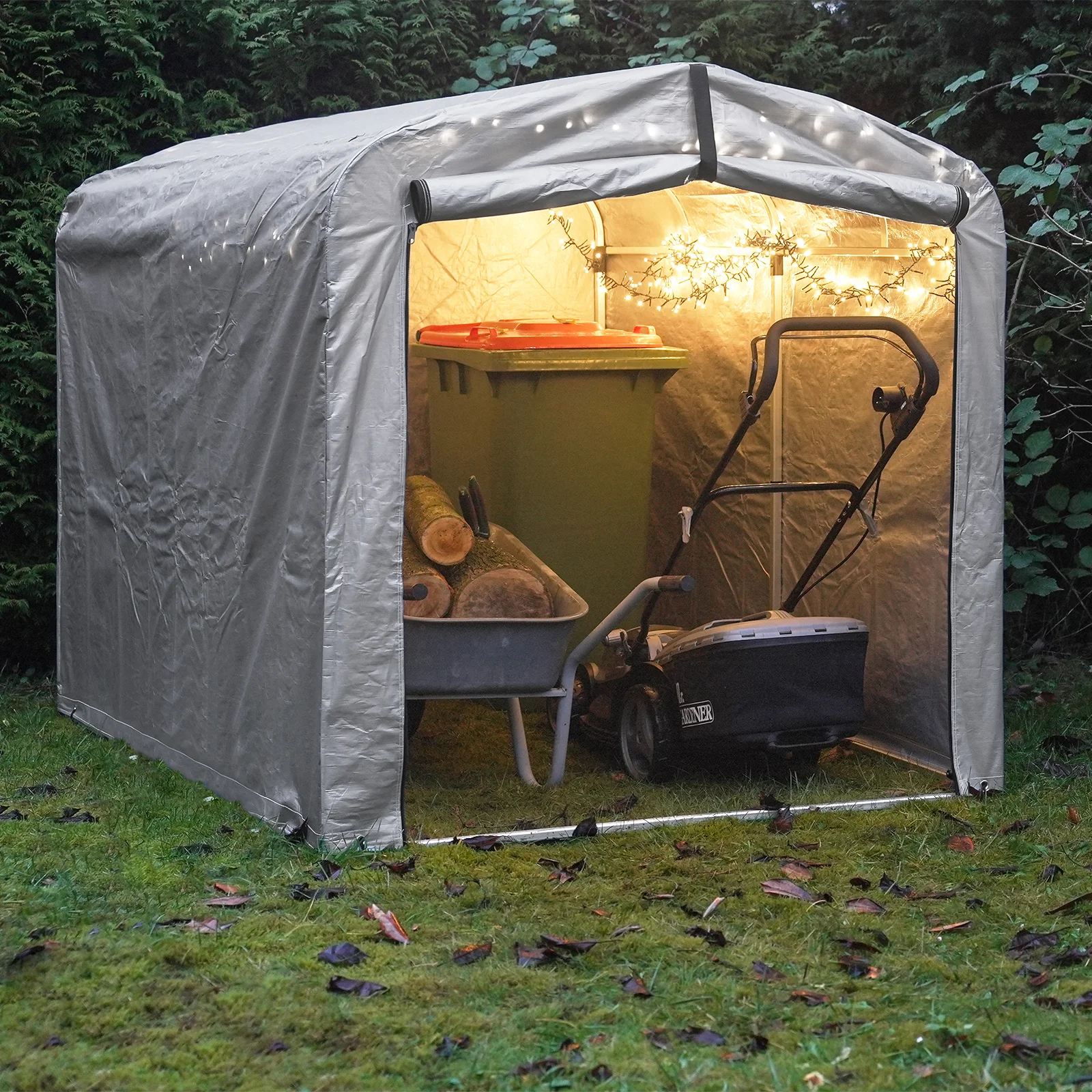 SoBuy KLS11 Fahrradgarage, wetterfester Geräteschuppen, Fahrradgarage für 2–4 Fahrräder, Carport-Zelt mit UV-Schutz, 120 x 163 x 176 cm