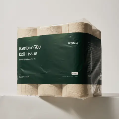 디어커스 뱀부500 3겹 18롤 먼지없는 대나무 화장지