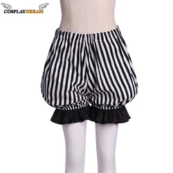 (in stock) Bloomers Tudor Period Cosplay Accessories Ladies Black & White Striped Shorts Bloomers