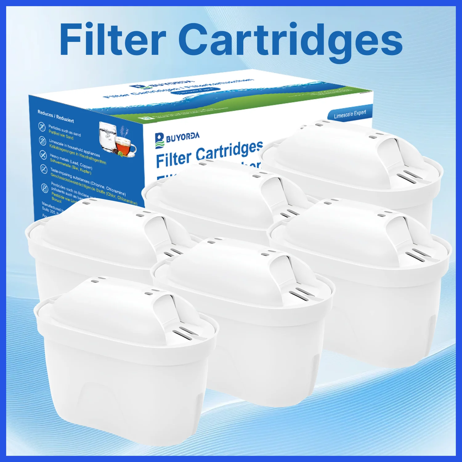 Alkaline Pitcher Water Filter Cartridge Replacement Universal Fit 7 Stage Filtration Water Alkalizer Purifier For Healthy Drink