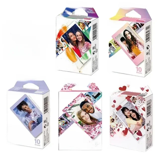 10 -50 feuilles Fujifilm Instax Mini 12 11 8 9 Film étoiles teintées Fuji papier Photo instantané pour 70 7s 50s 90 25 partager appareil photo SP-1