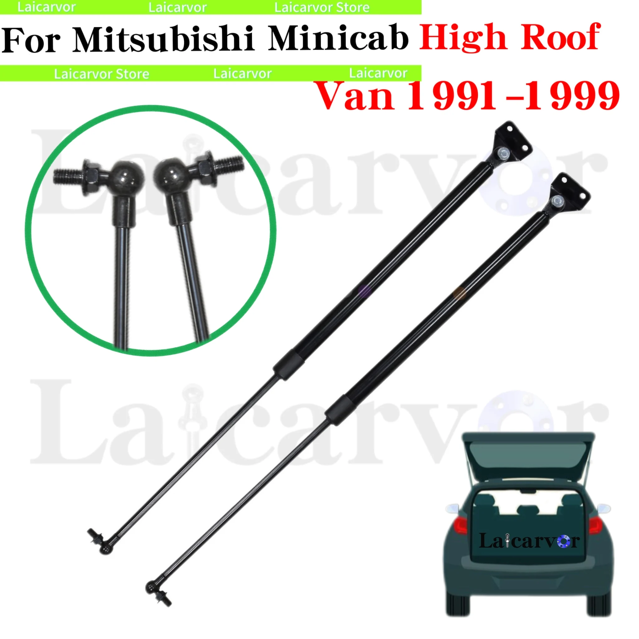 

2PCS Trunk Dampers For Mitsubishi Minicab U41V U42V High Roof Van 1991-1999 Rear Tailgate Lift Support Gas Spring Shock Struts