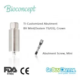 CAD/CAM Ti-Customized Pre-Milled Abutment for BV Tapered Bone Level Mini, crown 803010