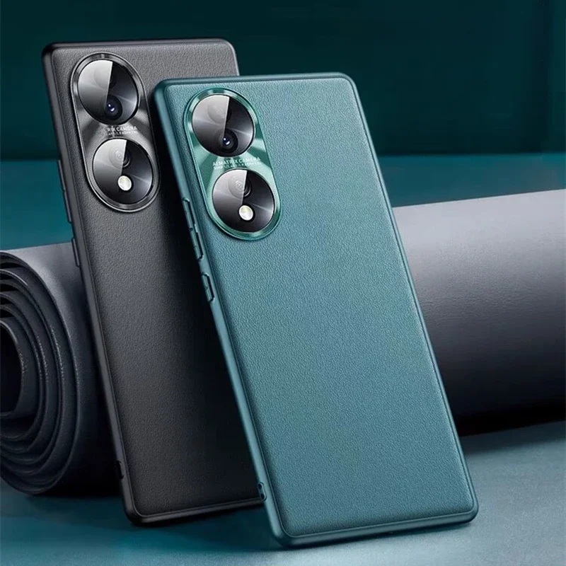 Funda dla honoru 70 60 50 Pro Case luksusowa skórzana obudowa telefonu dla Huawei Nova 9 SE 8 Honor70 Case miękki silikon odporny na wstrząsy zderzak — zdjęcie 2