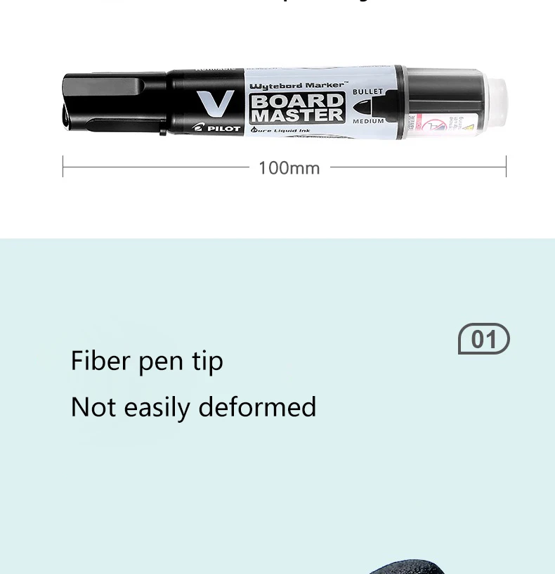 1pc Japan PILOT Whiteboard Stift V Gerade Flüssigkeit WBMAVBM Große Kapazität Farbe Tinte Schnell Trocknend Treffen Ausbildung Büro liefert – Detail 3