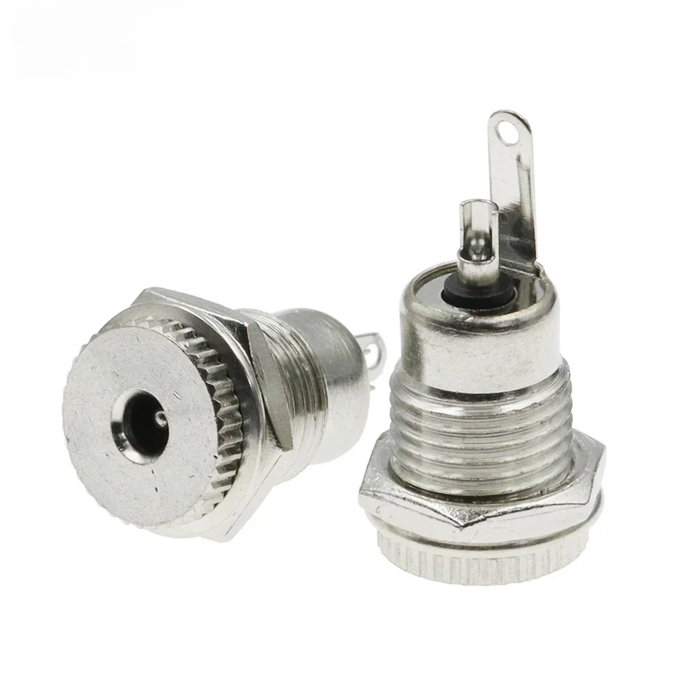 DC099 3.5mm x 1.35mm gniazdo typu Jack prądu stałego żeńskie złącze do montażu na panelu metalowe 3.5*1.35mm — zdjęcie 2