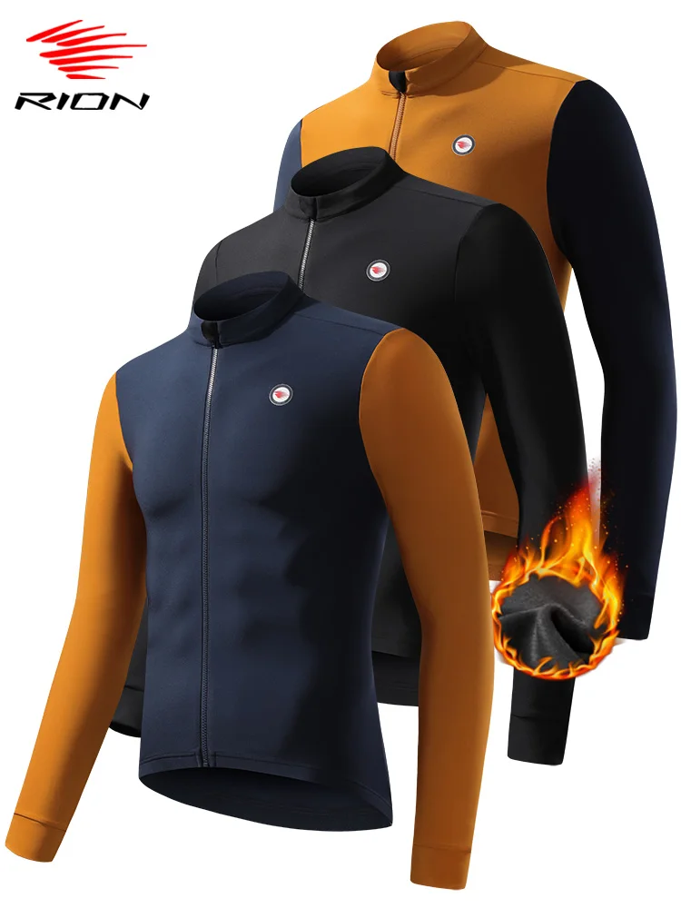 AliExpress RION Men Cycling Jacket Winter Thermal Fleece Windbreaker UPF 50+ Sun Protection MTB Bicycle Clothing Bike Coat Riding Windproof