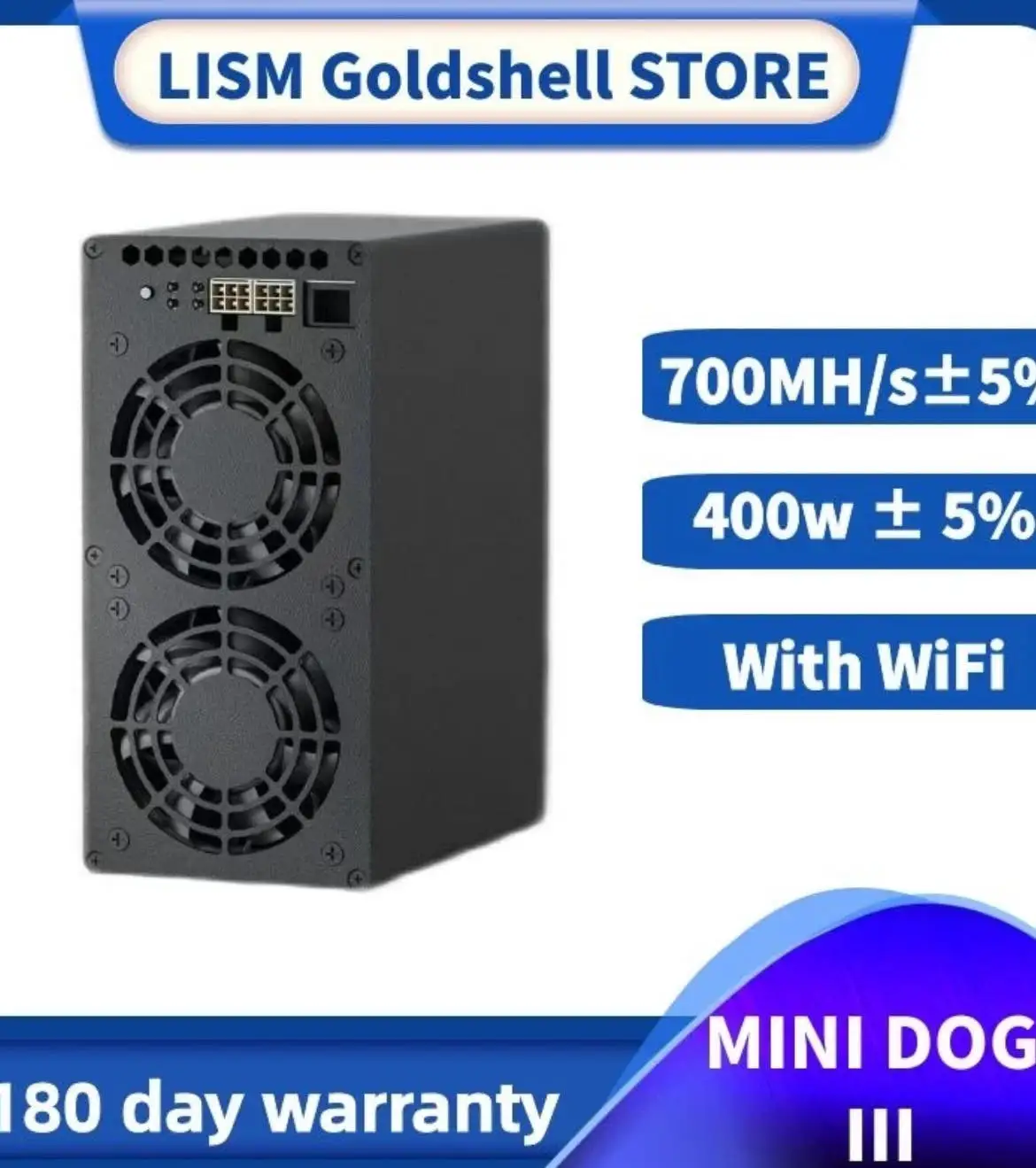 

Hot Deal New Goldshell minidoge3 Miner 700M 400W LTC DOGE coin Miner Silent network goldshell mini doge 3