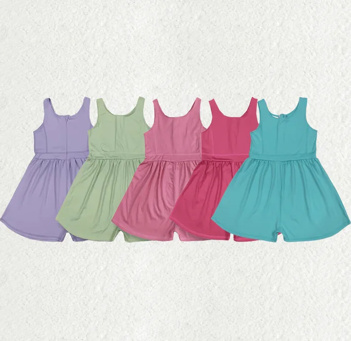 

Новые модные комбинезоны для маленьких девочек, комбинезоны для йоги без рукавов, летняя детская спортивная одежда, спортивные комбинезоны для девочек, комбинезоны для йоги