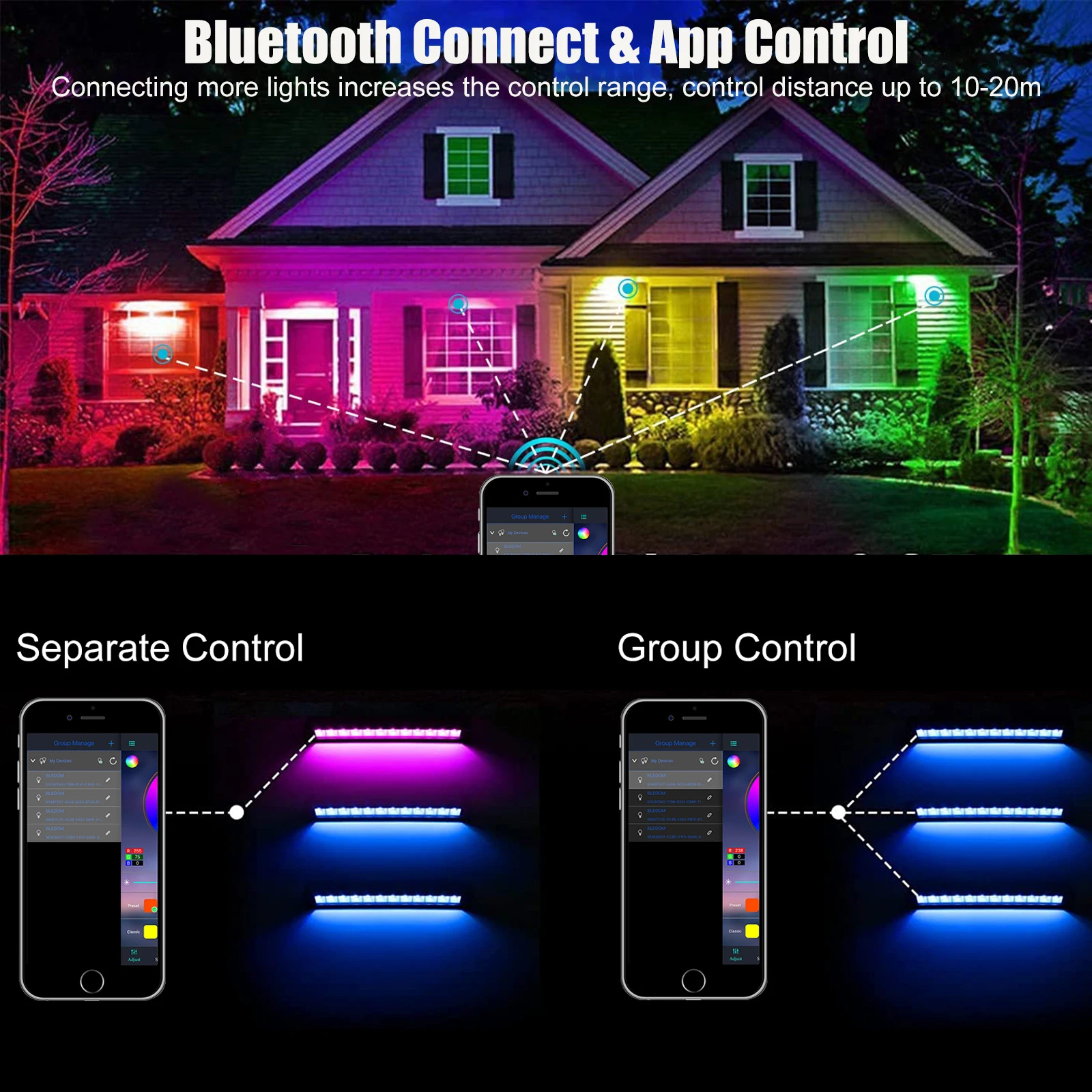 Tira de luces LED RGB con Control de sonido y música, lámpara ambiental de ritmo Pickup, luces nocturnas de ambiente para Bar, habitación de coche, decoración de juegos de TV