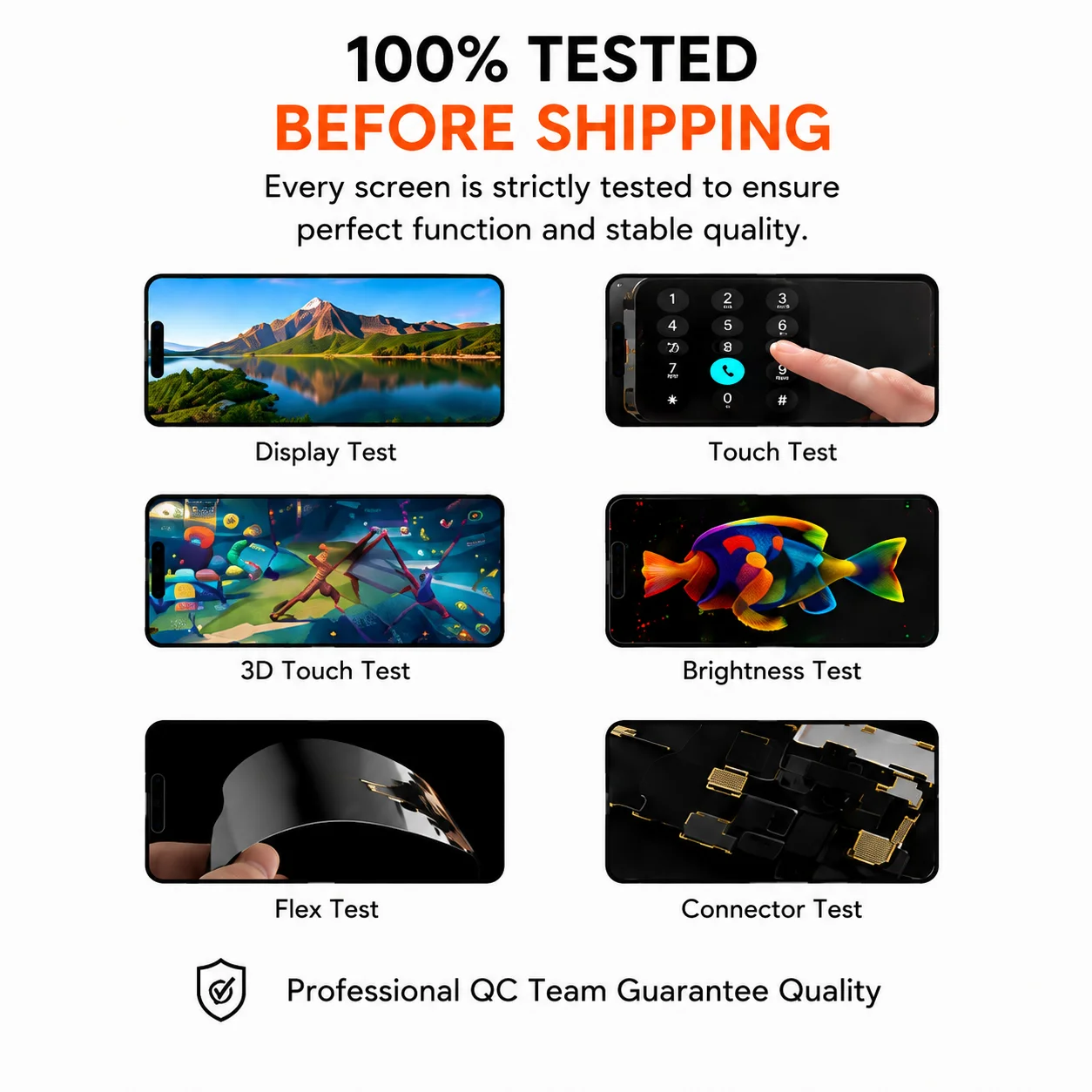 Ekran OLED o częstotliwości 120 Hz do iPhone'a 13 14 15 16 17 Pro Max Plus 17Air DD, wyświetlacz OLED z funkcją 3D Touch, zamiennik digitizera — zdjęcie produktu 3