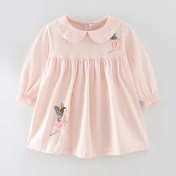 100% Combed Cotton Quality Casual One-piece Baby Girl Clothes Cute Autumn Spring Children Clothing Kids A-LINE Dresses for Girls