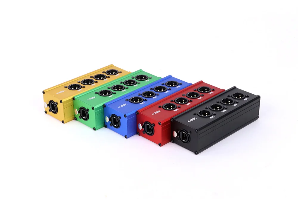 RJ45 CAT5 Netzwerk-Signal-Extender auf 4-Kanal-3-Pin-Multi-Netzwerk-Breakout-Audiokabel für Bühnen-Sound-Beleuchtung, Aufnahmestudio – Detail 9