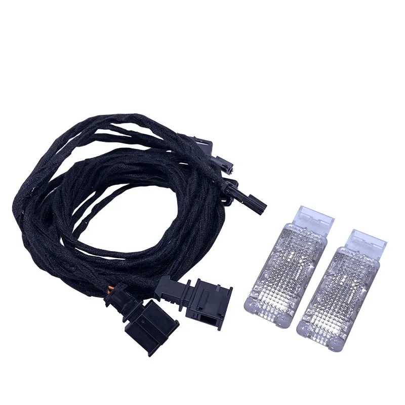 1Set Van Voetenruimtebekleding Licht Voetstappen Ruimte Lamp & Kabel Voor J Etta Golf MK5 MK6 MK7 Passat B6 Tiguan sharan Polo 7L0 947 415 - afbeelding 2