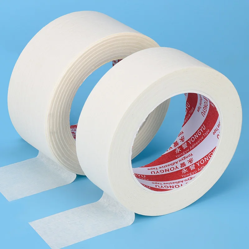 10/15/20/25/30/35/40/50mm Masking Tape White Color Sealing Self Adhesive Tape Car Painting Shelter Decoration Paper Tape