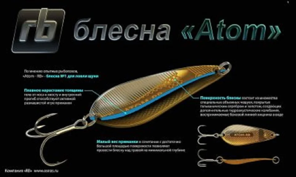 Lures for fishing, kolebalki RB (Russian lure) atom 13 - 1 lure kolebalki  atom RB bait Russian spinner - AliExpress 18