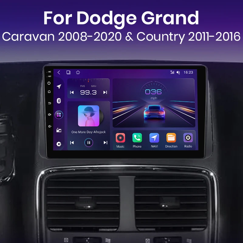 Junsun Android Bluetooth Car Radio Android Video Player for chrysler grand voyager 2013-2016  Built In Wireless Carplay Android Auto GPS Navigation  Android Head Unit Car Radio with GPS Navigation DSP