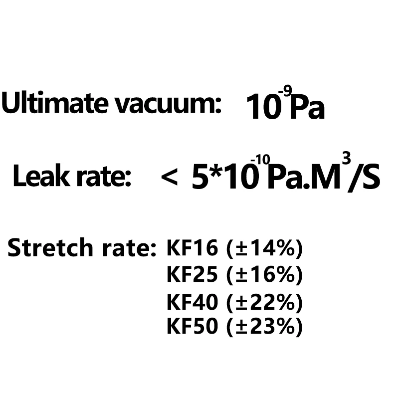 Flexibler KF-Vakuumbalg / flexibler Schlauch, Teleskoprohr aus Edelstahl 304, geeignet für Molekularpumpe, Diffusionspumpe NW – Detail 1