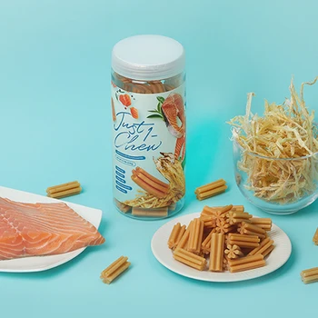 한입뚝딱 덴탈츄 연어와 황태 강아지 껌 330g