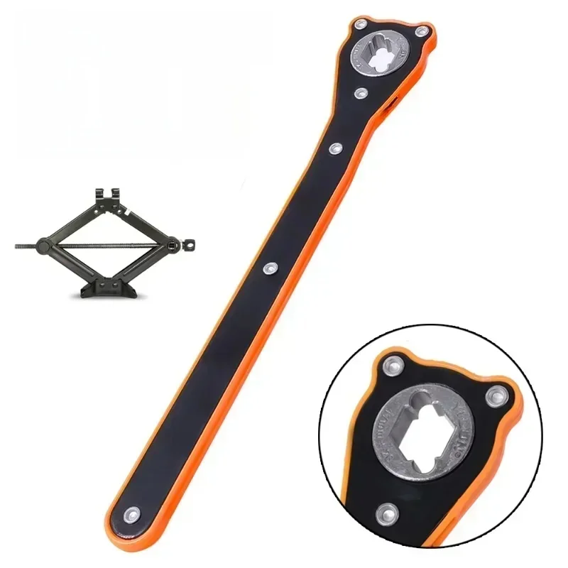 Clé de levage de cric de voiture améliorée, double usage, outils de poignée permettant d'économiser du travail, clé à cric universelle, outils de réparation, accessoires