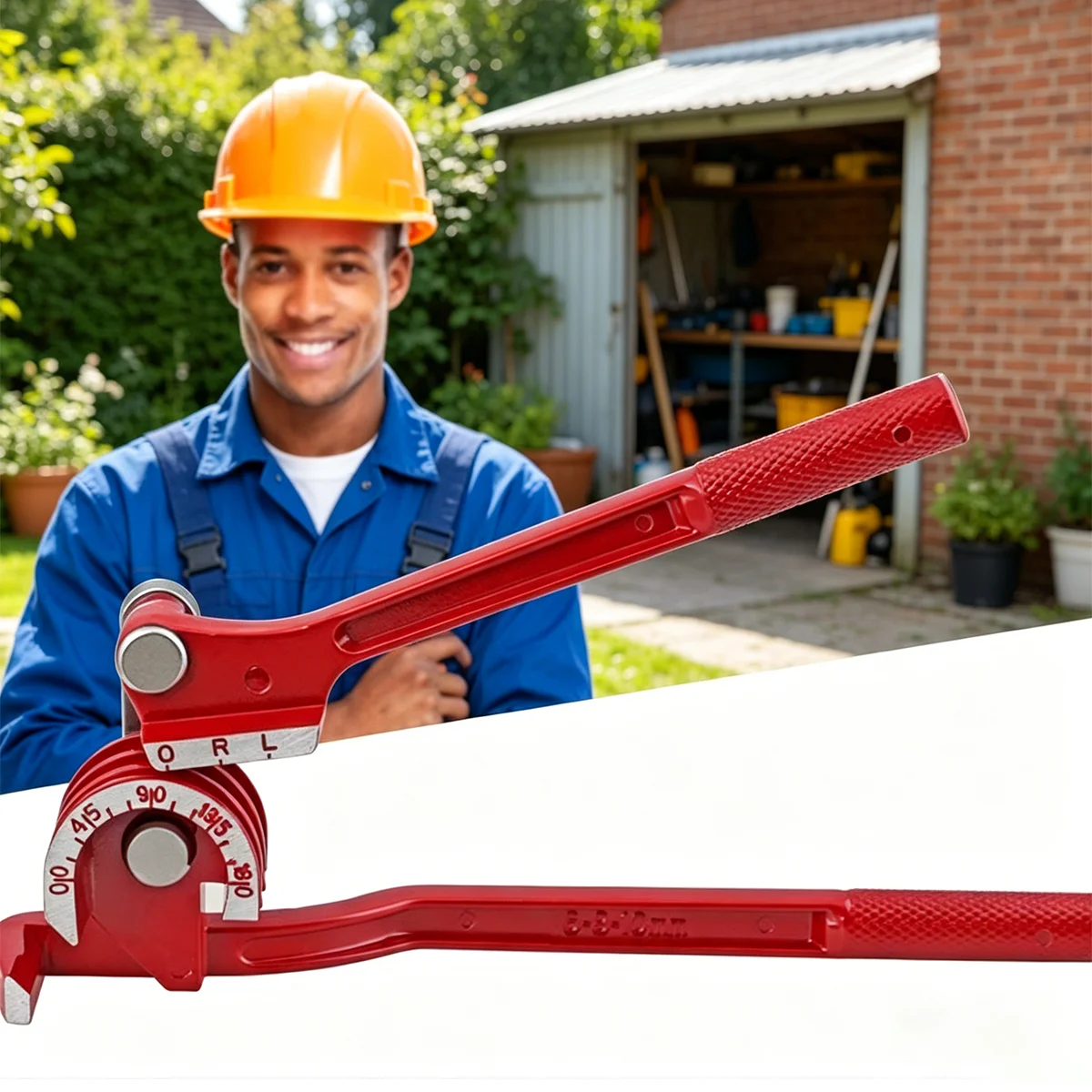 3-in-1 Pipe Bender (6/8/10mm), Heavy-Duty Manual Pipe Bender for Copper, Aluminum, and Thin Steel Pipes; Pipe Repair Tool.