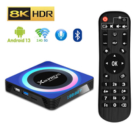 X88 Pro 13 Android TV Box 8K Android 13 Dual band Set Top Box 2.4/5G 4+64G WiFi Media Player Voice Remote Smart TV Box EU Plug