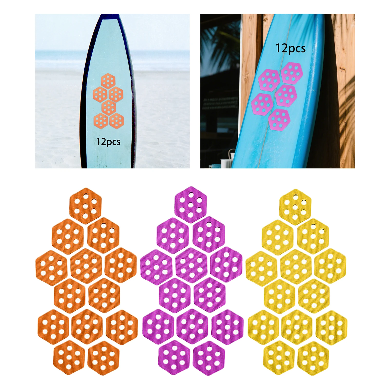 

12/6 шт./компл. тяговый коврик для серфинга, доска для серфинга, задний клей, коврик для ног, нескользящее весло, аксессуары для серфинга для любителей доски для серфинга