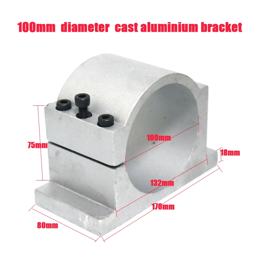 XILAIYUE 52mm/65mm/80mm/100mm diameter Spindle motor cast aluminium bracket for CNC engraving milling machine spindle.