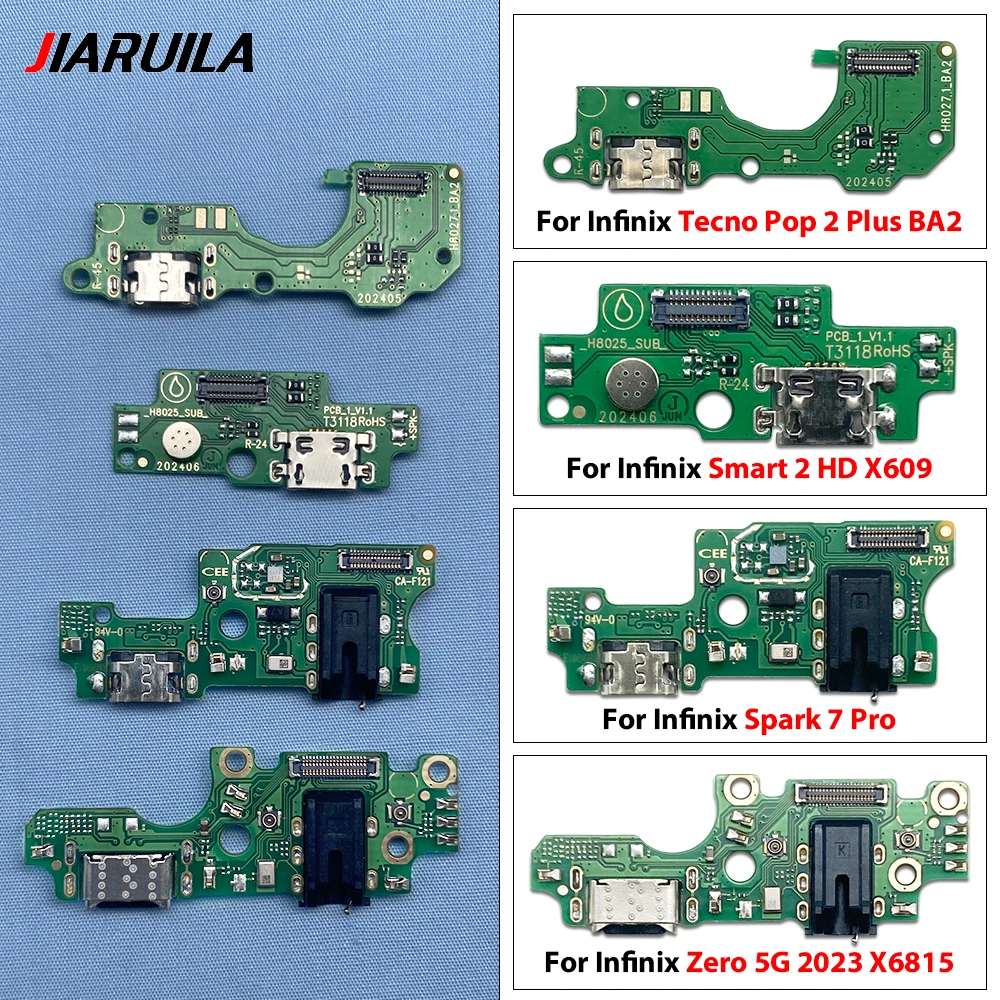 

USB-порт для зарядки, гибкий кабель для infnix Hot 6 X606/Hot 8X650/Hot 40i/Smart 2 HD X609/Tecno Pop 2 Plus BA2/Spark7 Pro