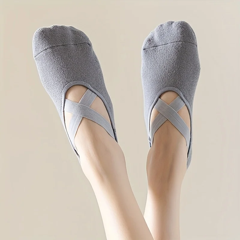 1/3/5 Paar Damensocken, Bootssocken, Yoga-Socken, rutschfeste Silikon-Tanzsocken, Indoor-Pilates-Fitness-Socken – Detail 4