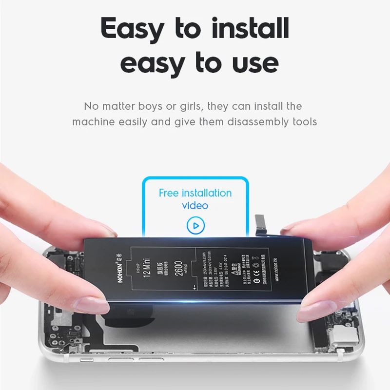 NOHON Battery For Apple iPhone 12 Mini 11 Pro MAX XS 8 7 6S 6 Plus